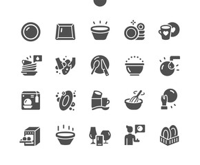 Tableware Well-crafted Pixel Perfect Vector Solid Icons 30 2x Grid for Web Graphics and Apps. Simple Minimal Pictogram