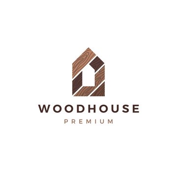 wood house timber panel wall facade decking wpc vinyl hpl logo vector icon illustration