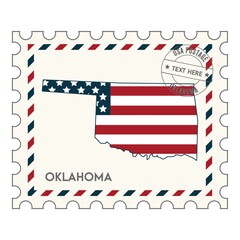 Fototapeta premium Oklahomapostagestamp