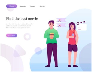 buying ticket cinema web landing page