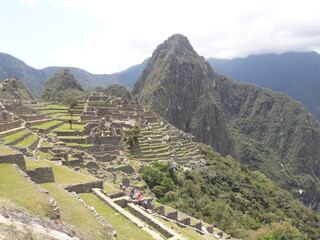 Fototapeta na wymiar Machu Picchu Peru Incan ruins and surrounding landscape 2019