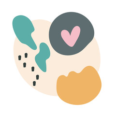 contemporary art work flat style icon