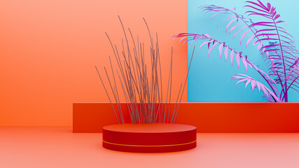 3D abstract background with variant colors, 3D render