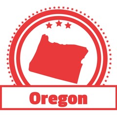 Oregon state map label