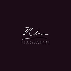 NL initials signature logo. Handwriting logo vector templates. Hand drawn Calligraphy lettering Vector illustration.