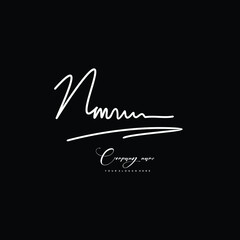NM initials signature logo. Handwriting logo vector templates. Hand drawn Calligraphy lettering Vector illustration.