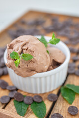 dark chocolate ice cream