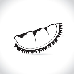 Vector of durian, logo and icon durian isolated on the white background.