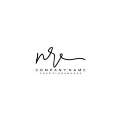 NR initials signature logo. Handwriting logo vector templates. Hand drawn Calligraphy lettering Vector illustration.
