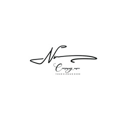 NR initials signature logo. Handwriting logo vector templates. Hand drawn Calligraphy lettering Vector illustration.