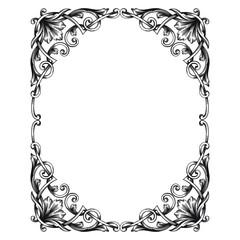 Classical baroque vector of vintage element for design. Decorative design element filigree calligraphy vector. You can use for wedding decoration of greeting card and laser cutting.