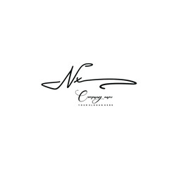 NX initials signature logo. Handwriting logo vector templates. Hand drawn Calligraphy lettering Vector illustration.