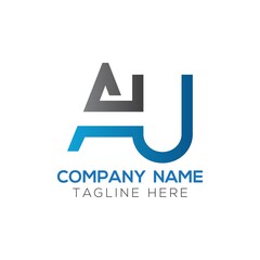 Initial AU Letter Logo Design Modern Business Typography Vector Template. Creative Linked Letter AU Logo Design
