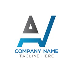 Initial AV Letter Logo Design Modern Business Typography Vector Template. Creative Linked Letter AV Logo Design