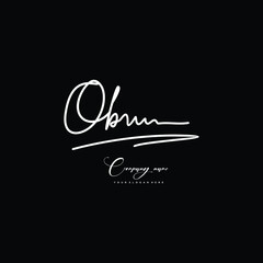 OB initials signature logo. Handwriting logo vector templates. Hand drawn Calligraphy lettering Vector illustration.