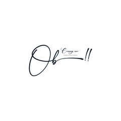 OB initials signature logo. Handwriting logo vector templates. Hand drawn Calligraphy lettering Vector illustration.