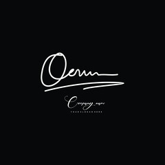 OE initials signature logo. Handwriting logo vector templates. Hand drawn Calligraphy lettering Vector illustration.