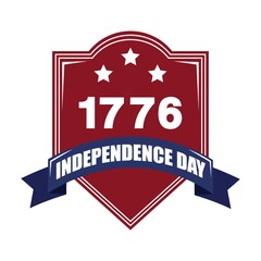 USA independence day label