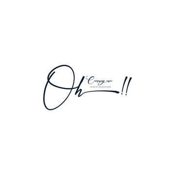 OH initials signature logo. Handwriting logo vector templates. Hand drawn Calligraphy lettering Vector illustration.