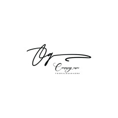 OQ initials signature logo. Handwriting logo vector templates. Hand drawn Calligraphy lettering Vector illustration.