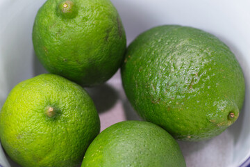 Grinding lime.