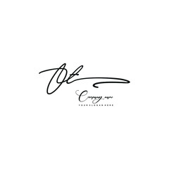 OT initials signature logo. Handwriting logo vector templates. Hand drawn Calligraphy lettering Vector illustration.