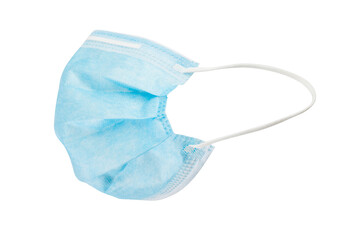 Doctor mask and corona virus protection on white background