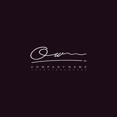 OW initials signature logo. Handwriting logo vector templates. Hand drawn Calligraphy lettering Vector illustration.