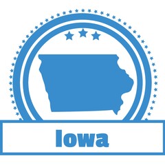 Iowa state map label