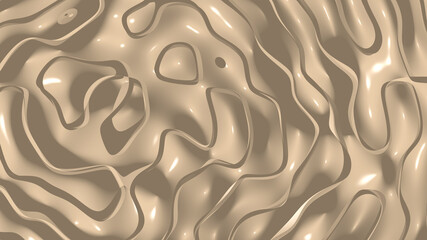 Simple light Mellow apricot monochromic 3D abstract background image made of plain crackle patterns with shadow perspectives. illustration and fruit