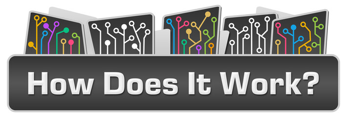 How Does It Work Dark Colorful Circuit Elements On Top Horizontal 