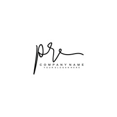 PR initials signature logo. Handwriting logo vector templates. Hand drawn Calligraphy lettering Vector illustration.