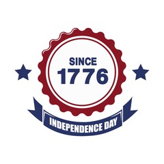 USA independence day label