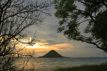 Sea and Hill View on the Island, Labuan Bajo, Flores, Indonesia