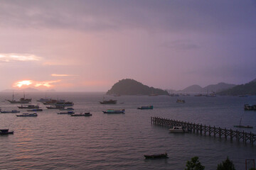 Sea and Hill View on the Island, Labuan Bajo, Flores, Indonesia