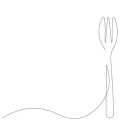 Fork silhouette on white background vector illustration