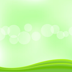 bokeh soft green for background banner and copy space, bokeh bright green with graphic green curve wave for banner, smooth and soft white for wallpaper