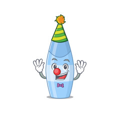 Friendly clown shampoo mascot character design concept