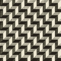 Abstract seamless striped geometric pattern on texture background in retro colors. Vector zigzag pattern can be used for ceramic tile, wallpaper, linoleum, textile, web page background