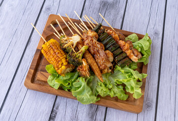 Fried and Grilled Spicy Food