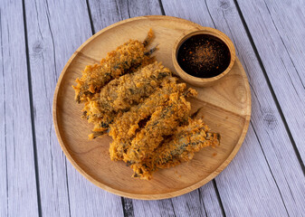 Fried Grilled Food with Mala Salsa Sauce  