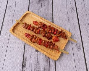 Fried Grilled Food with Mala Salsa Sauce  