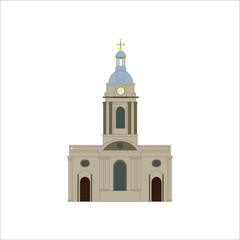 St Philip's Cathedral Birmingham in England. illustration for web and mobile design.