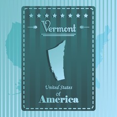 Vermont state map label