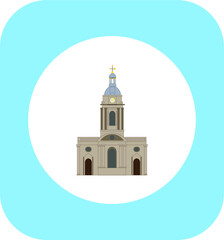 St Philip's Cathedral Birmingham in England. illustration for web and mobile design.