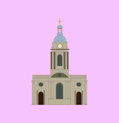 St Philip's Cathedral Birmingham in England. illustration for web and mobile design.