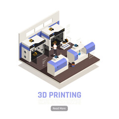 3d Printing Isometric Illustration