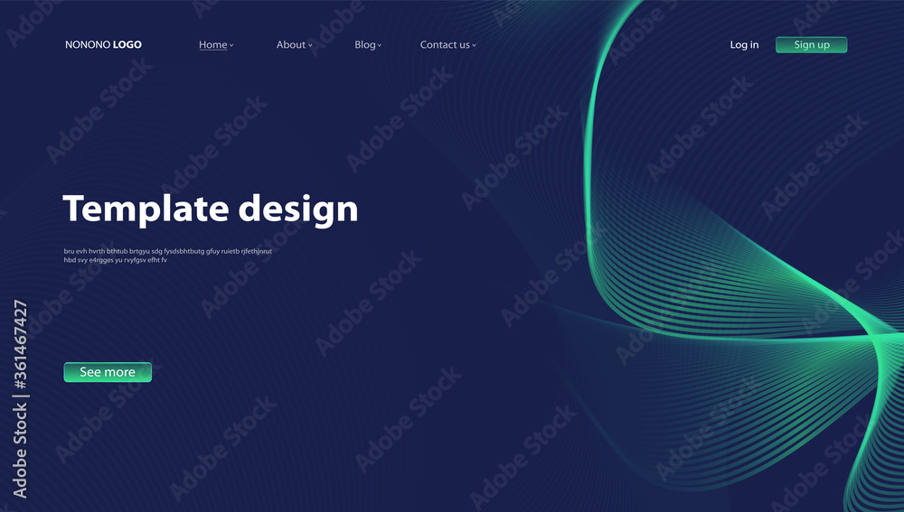 Poster abstract background modern design. landing page. template for websites or apps.vector. - vector