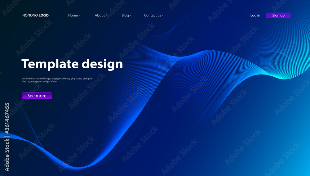 Poster abstract background modern design. landing page. template for websites or apps.vector. - vector