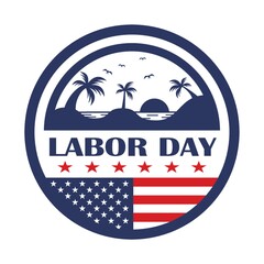 Labor day label